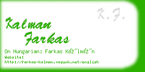 kalman farkas business card